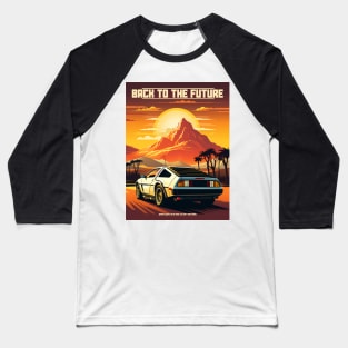 Back to the Future DeLorean poster Baseball T-Shirt